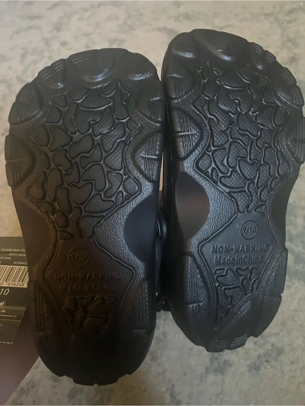 Little Kids Black Dinosaur Clog Shoes